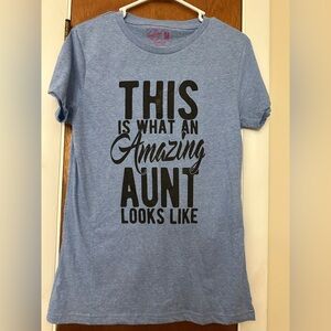 Crazy Dog T-Shirts Amazing Aunt Blue Tee